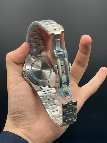 IC Silver Chain With Blue Dial Automatic Watch
