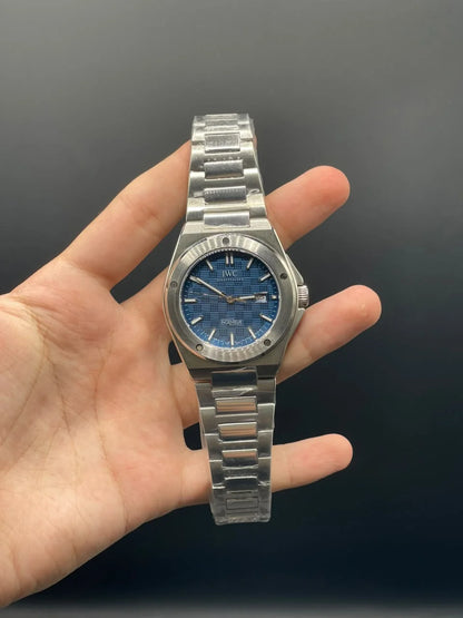 IC Silver Chain With Blue Dial Automatic Watch
