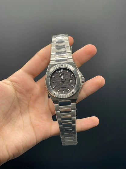 IC Silver Chain With Gray Dial Automatic Watch