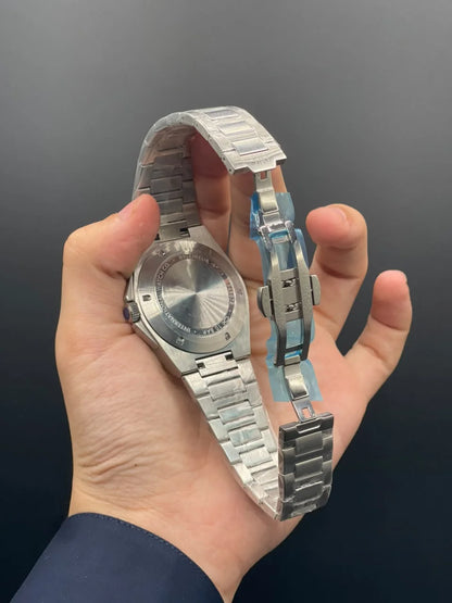 IC Silver Chain With White Dial Automatic Watch