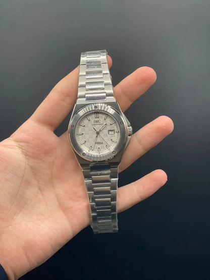 IC Silver Chain With White Dial Automatic Watch