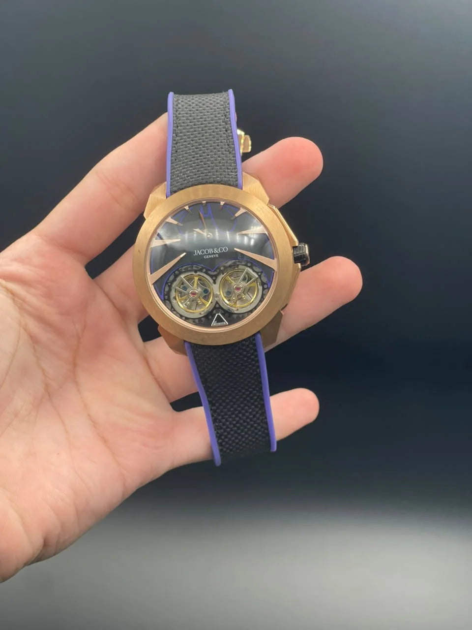 Jacob Black And Purple Strap With Black And Purple Batman Dial Automatic Watch