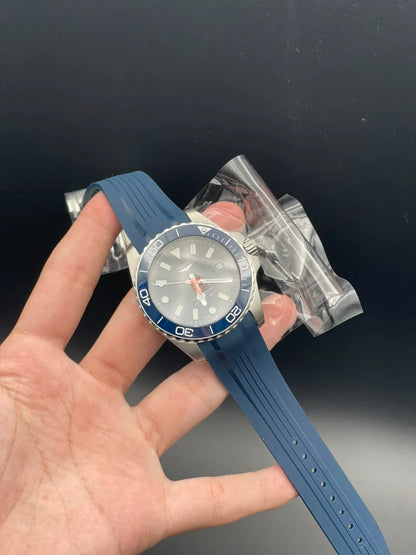 LGS Blue Strap With Blue Dial And Rotatable Bezel Automatic Watch