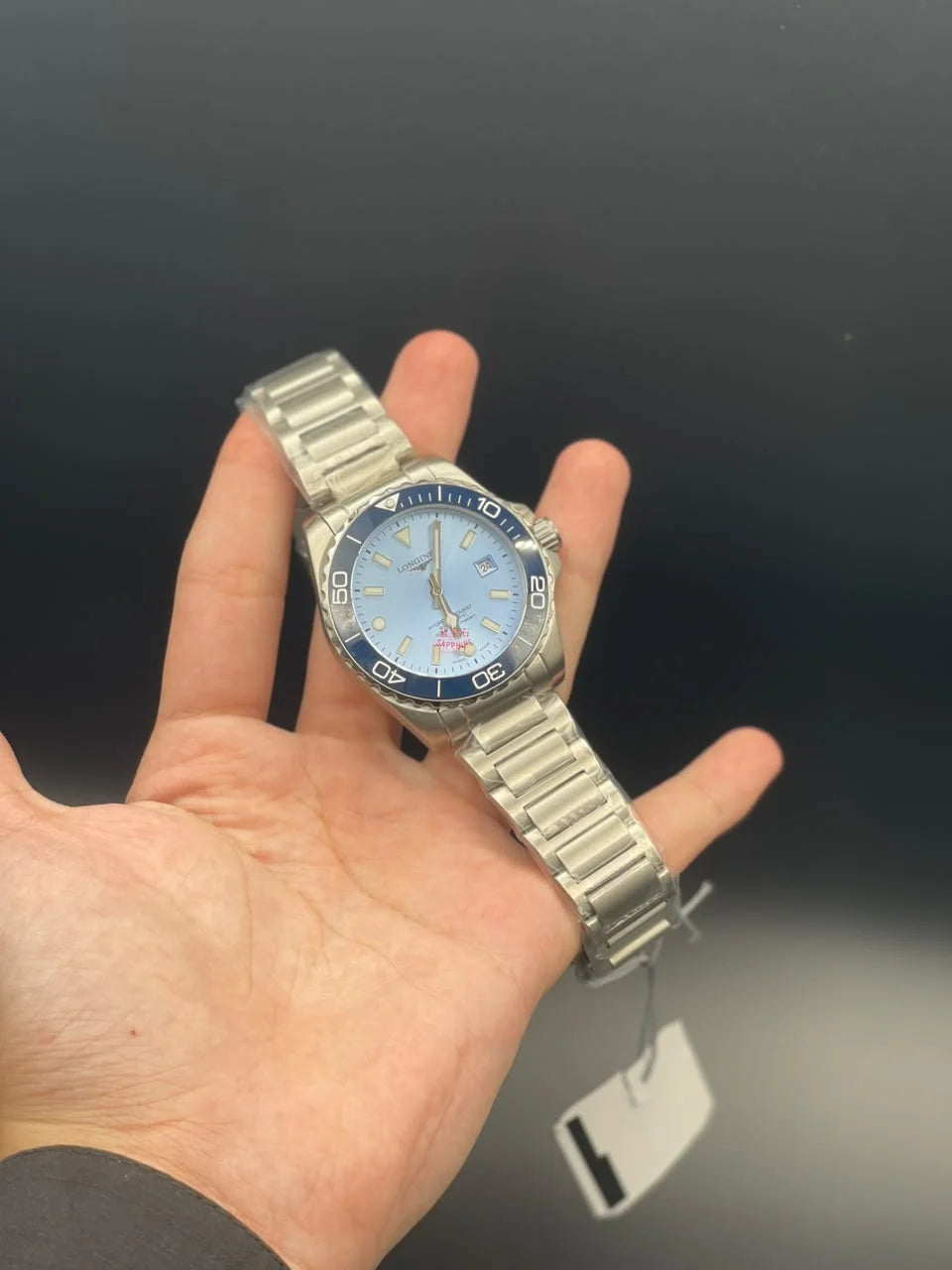 LGS Silver Chain With Black Dial And Rotatable Bezel Automatic Watch