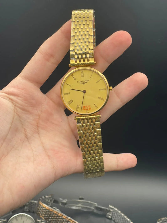 LGS Golden Chain With Golden Dial Quartz Watch