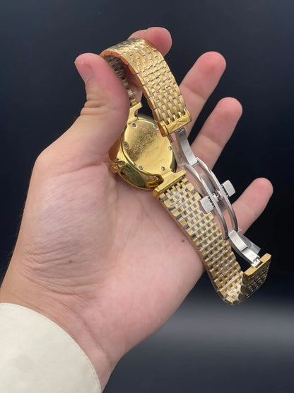 LGS Golden Chain With Gray Ombre Dial Quartz Watch