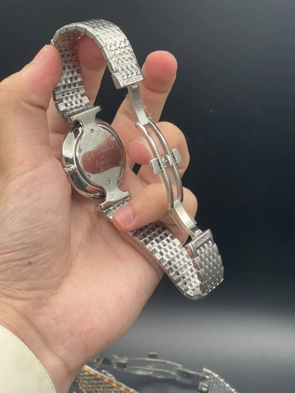 LGS Silver Chain With Blue Dial Quartz Watch