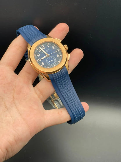 PP Blue Rubber Strap With Blue Dial Automatic Watch