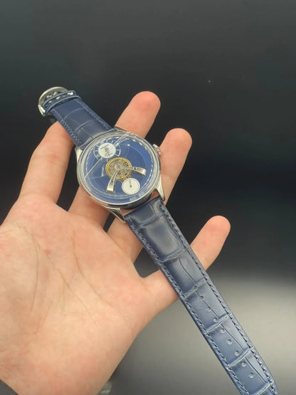 PP Blue Strap With Blue Open Heart Dial Automatic Watch