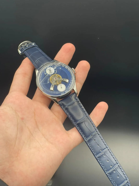 PP Blue Strap With Blue Open Heart Dial Automatic Watch