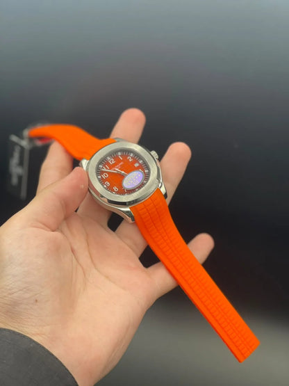 PP Orange Rubber Strap With Orange Dial Automatic Watch