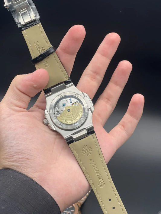 PP Black Strap With Gray Moonphase Dial Automatic Watch
