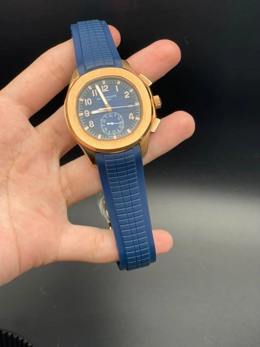 PP Blue Rubber Strap With Blue Dial Automatic Watch