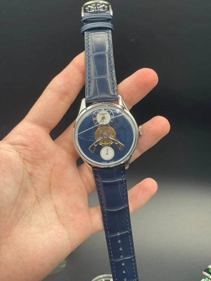PP Blue Strap With Blue Open Heart Dial Automatic Watch