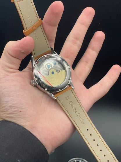 PP Brown Strap With Pink Open Heart Dial Automatic Watch
