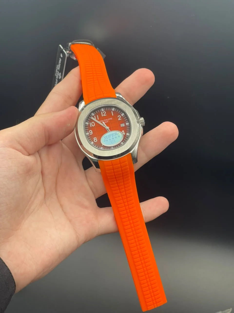 PP Orange Rubber Strap With Orange Dial Automatic Watch