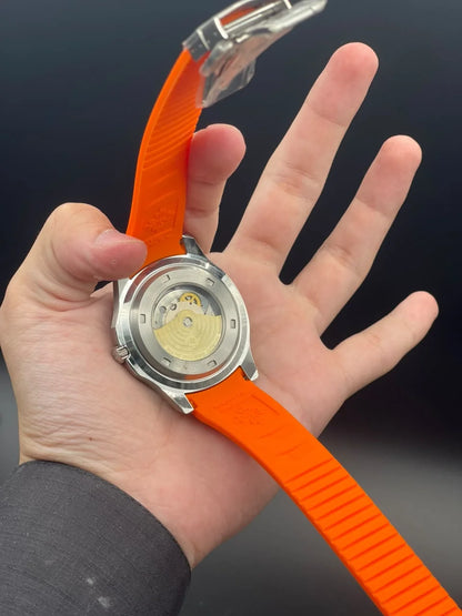 PP Orange Rubber Strap With Orange Dial Automatic Watch