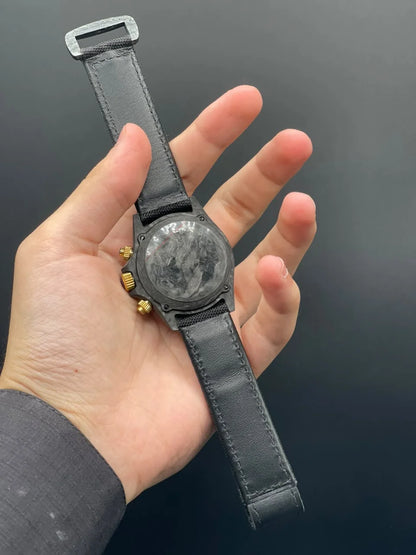 RLX Black And Yellow Strap With Black Chronograph Dial Automatic Watch