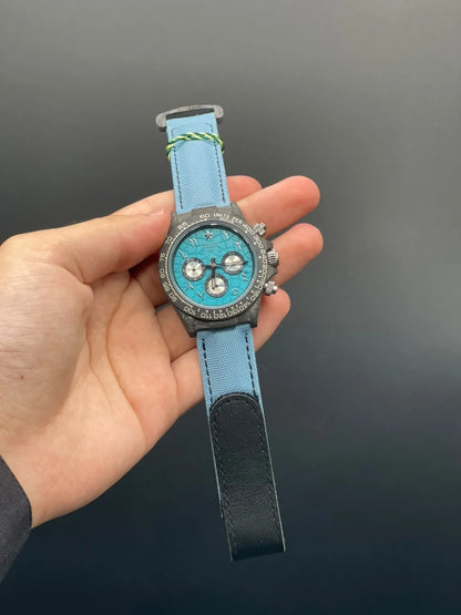 RLX Blue Strap With Blue Chronograph Dial Automatic Watch