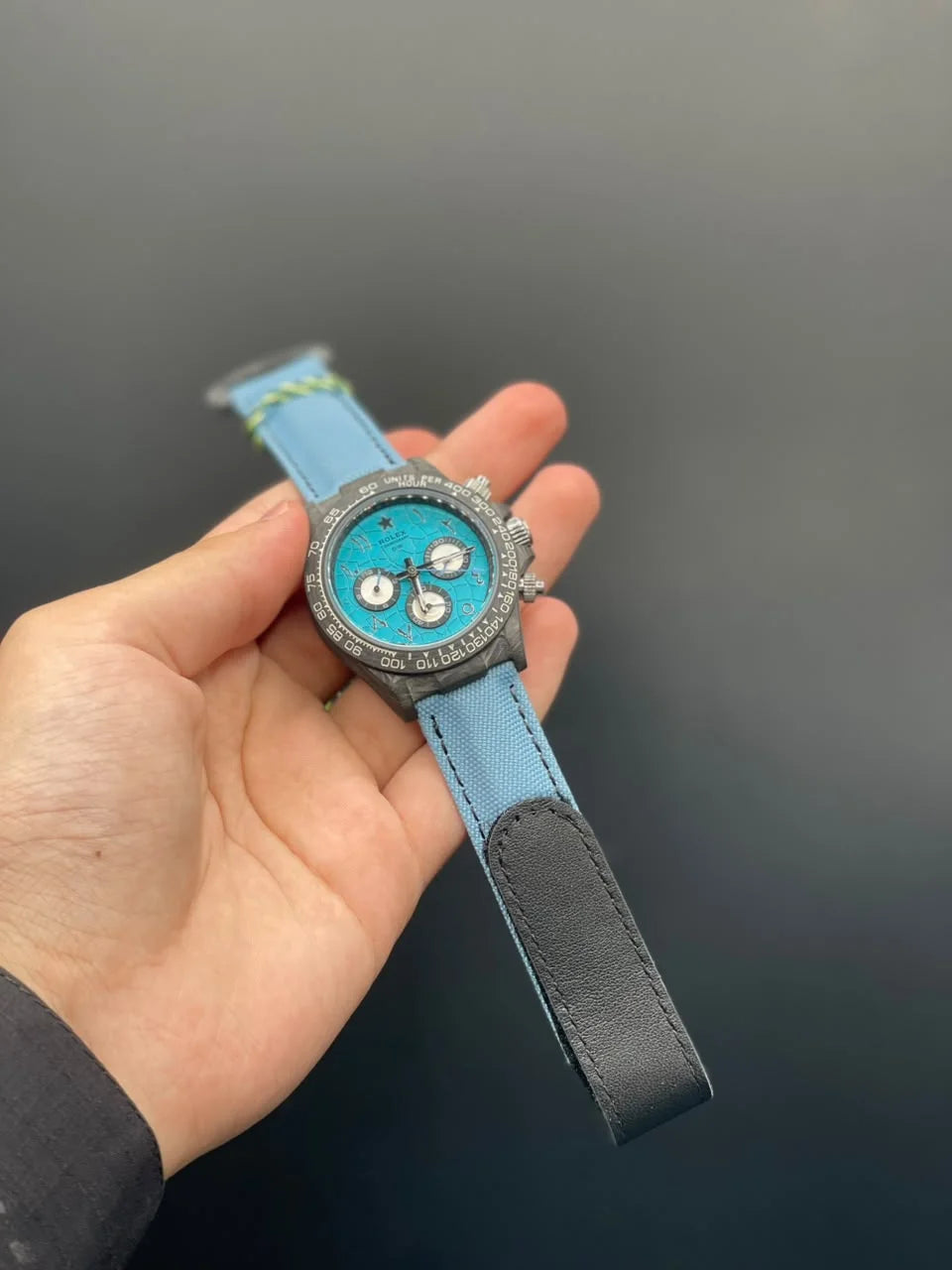 RLX Blue Strap With Blue Chronograph Dial Automatic Watch
