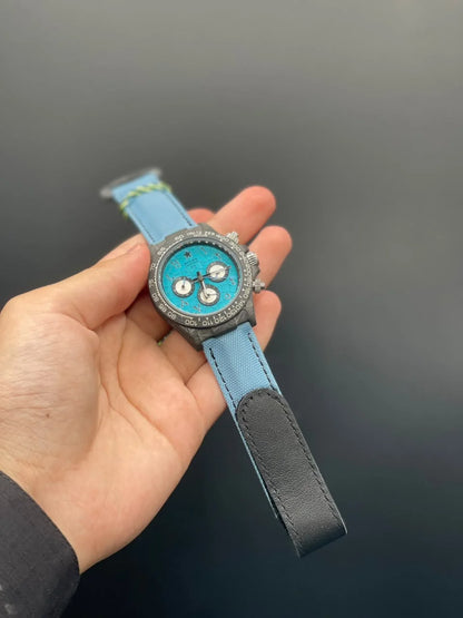 RLX Blue Strap With Blue Chronograph Dial Automatic Watch