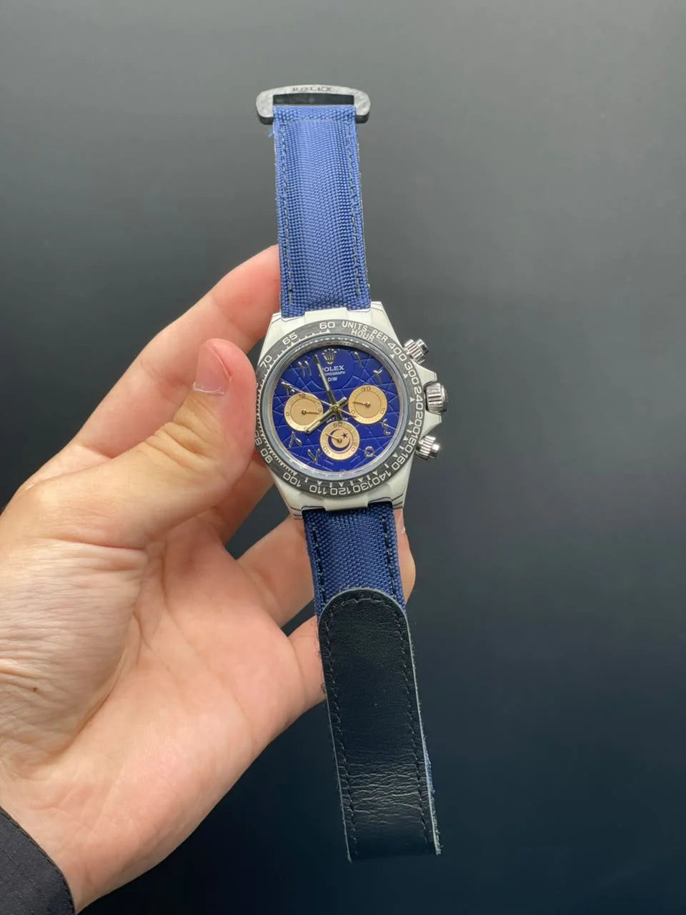 RLX Dark Blue Strap With Blue Chronograph Dial Automatic Watch