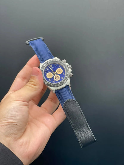 RLX Dark Blue Strap With Blue Chronograph Dial Automatic Watch