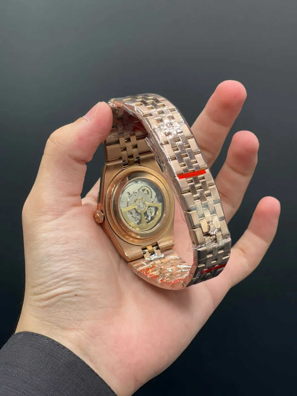RLX Rose Gold Chain With Tiffany Blue Dial Automatic Watch