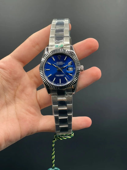 RLX Silver Oyster Chain With Blue Dial Automatic Watch
