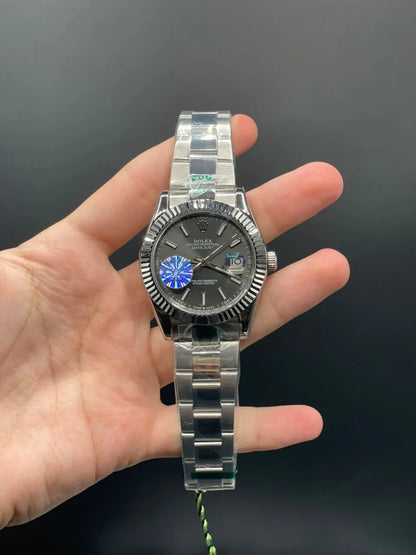 RLX Silver Oyster Chain With Gray Dial Automatic Watch