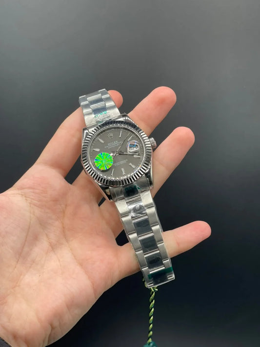 RLX Silver Oyster Chain With Gray Dial Automatic Watch