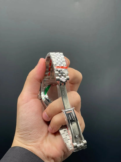 RLX Silver Jubilee Chain With Mint Green Datejust Dial Automatic Watch