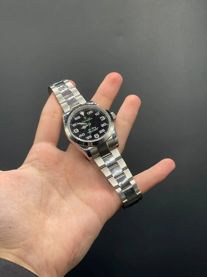 RLX Silver Oyster Chain With Black Air-Kind Style Dial Automatic Watch