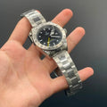 TDR Silver Chain With Black Dial, White Bezel GMT Working Automatic Watch