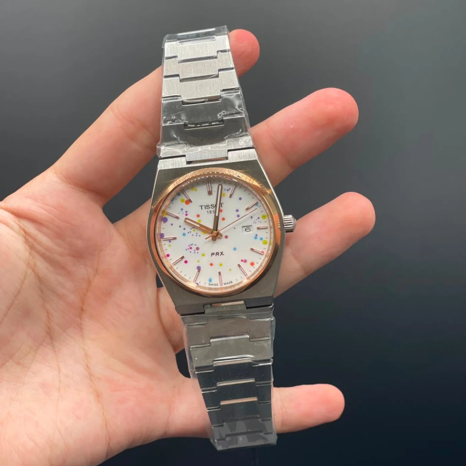 TT Silver Chain With Arctic Sky Dial Automatic Watch