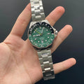 TAG Silver Chain With Green Dial Aquaracer Watch