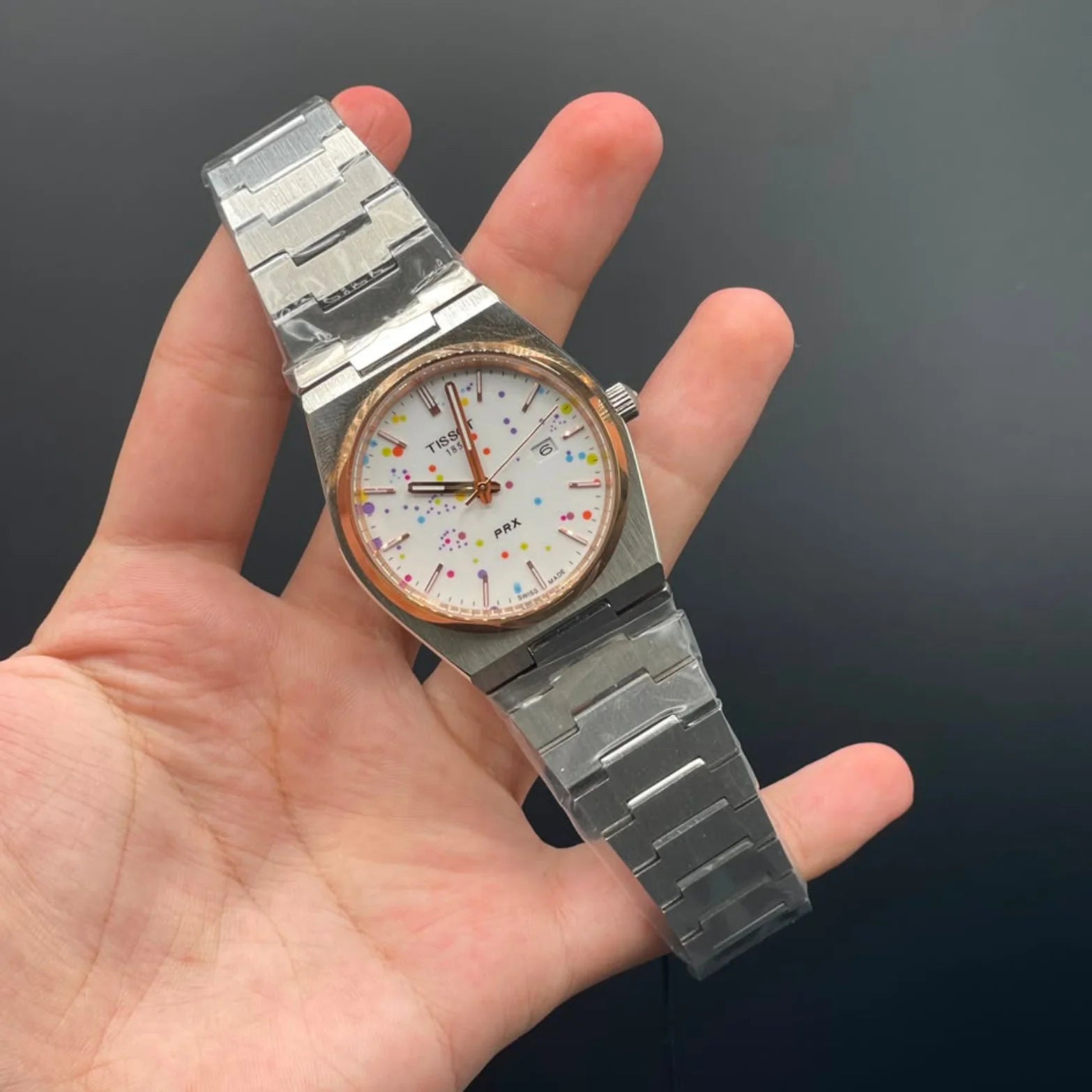 TT Silver Chain With Arctic Sky Dial Automatic Watch
