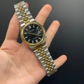 CTZ Two Tone Chain With Black Dial Automatic Watch