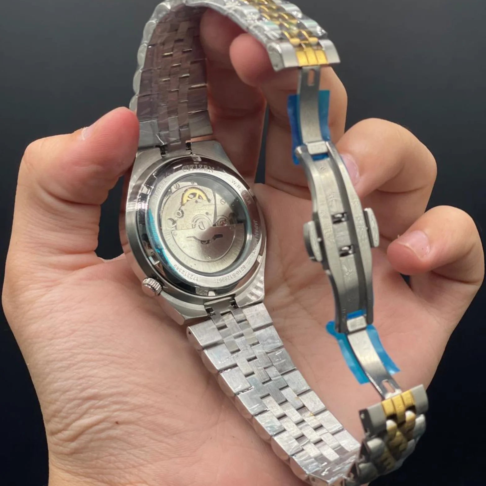 CTZ Two Tone Chain With Black Dial Automatic Watch
