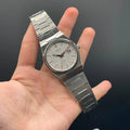 TT Silver Chain With White Dial Quartz Watch