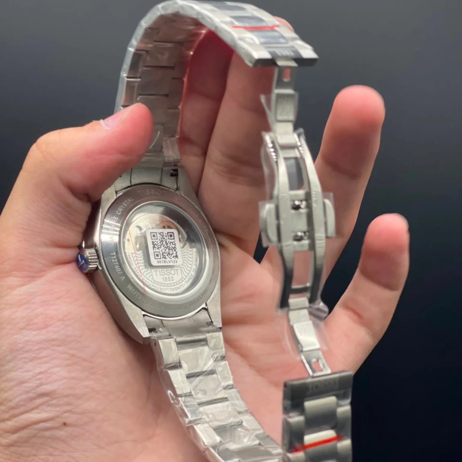 TT Silver Chain With White Dial, Smooth Bezel Automatic Watch