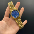 CTZ Gold Chain With Blue Dial Automatic Watch