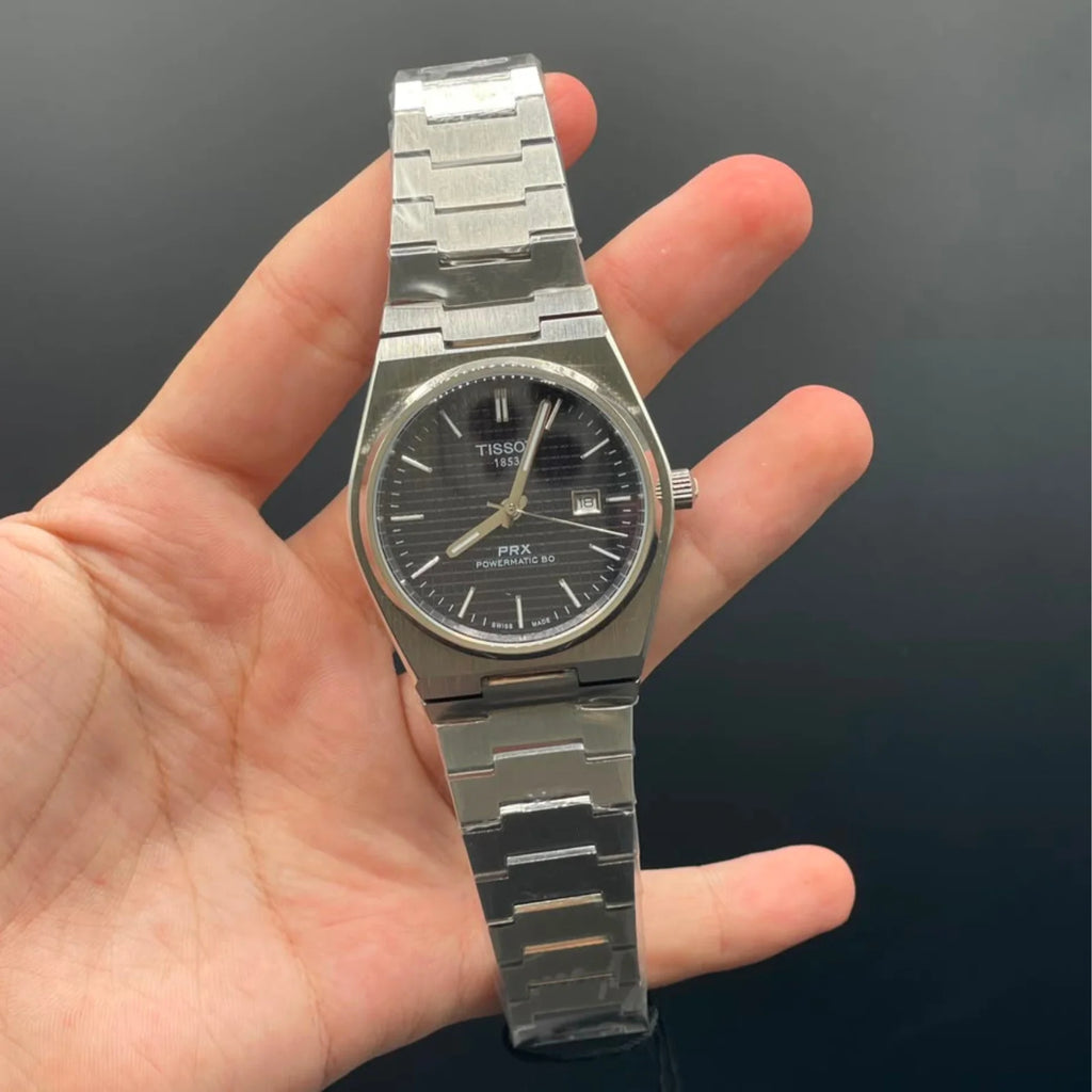 TT Silver Chain With Blue Dial Quartz Watch