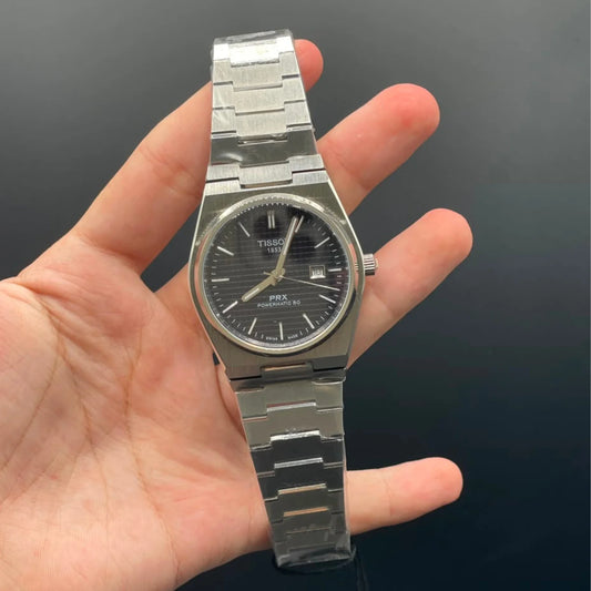 TT Silver Chain With Blue Dial Quartz Watch