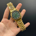 CTZ Gold Chain With Green Dial Automatic Watch