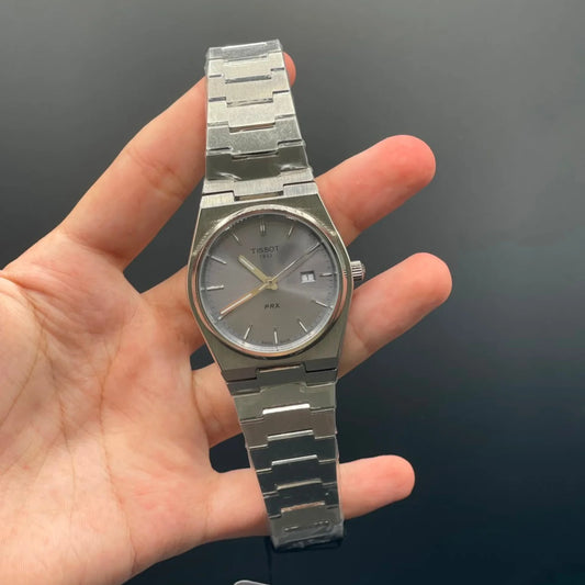 TT Silver Chain With Ice Blue Dial Quartz Watch