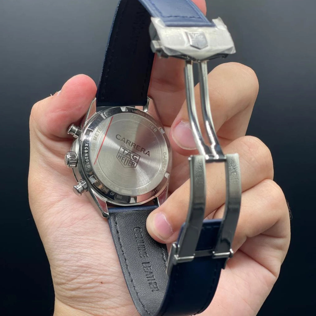 TAG Blue Strap Carrera Blue Chronograph Dial Watch