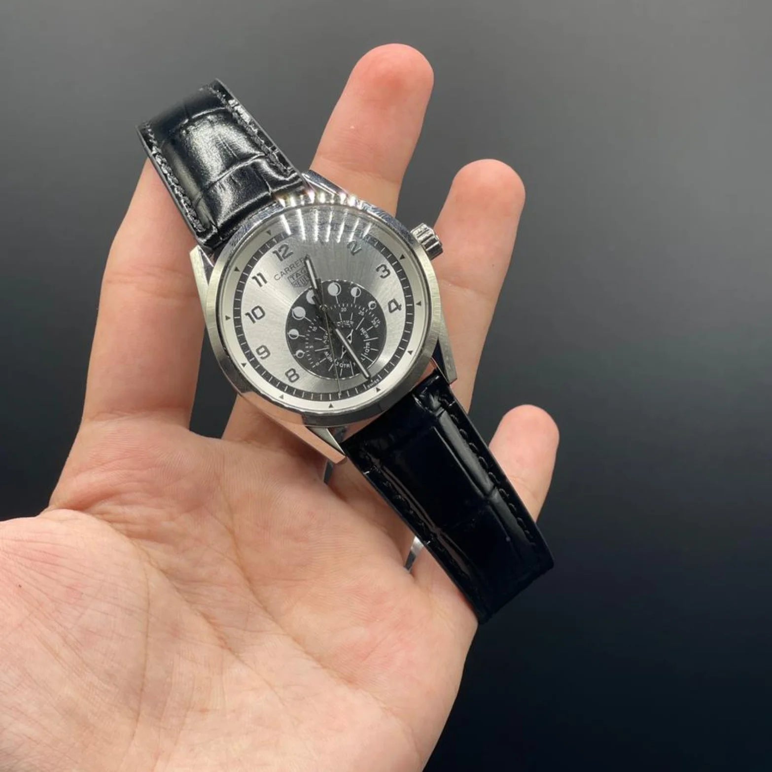 TAG Black Strap Carrera Astronomer Watch