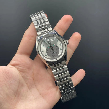 TAG Silver Chain With White Dial Carrera Astronomer Watch