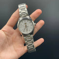 TAG Silver Chain With Forged Gray Diamond Dial Carrera Watch